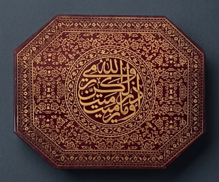 Islamic red glass box.